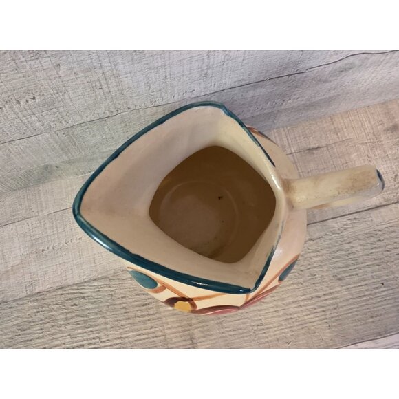 Vintage Purinton Hand-Painted Ceramic Pitcher With Fruit Design Retro Kitchen De - Picture 3 of 6